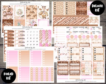Sweet & Wild | Foiled Weekly Vertical Planner Stickers Kit | Individual sheets or full kit | Erin Condren, Kikki-K, HP and More