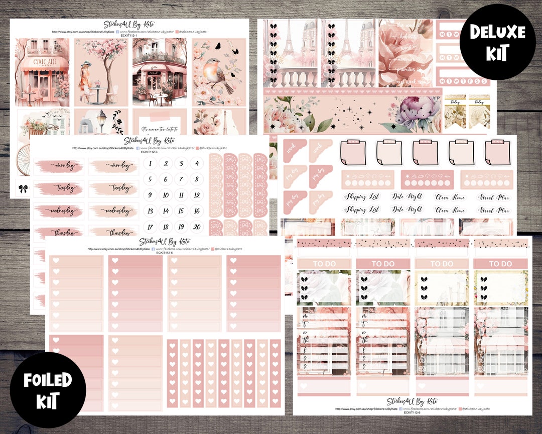 Dream Life | Foiled Weekly Vertical Planner Stickers Kit | Individual ...