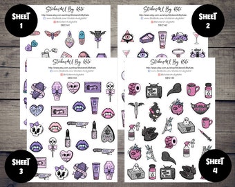 Spooky Girl | Spooky Valentine | Spooky Pandemic | Decororative Stickers | Erin Condren, Kikki-K, Happy Planner and More