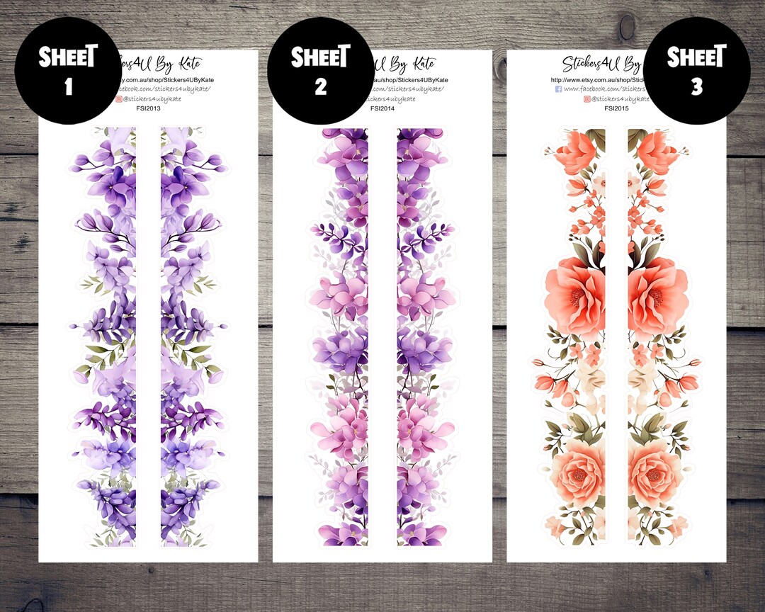 Floral Cut Washi Deco | Bullet Journal Stickers | Planner Stickers ...
