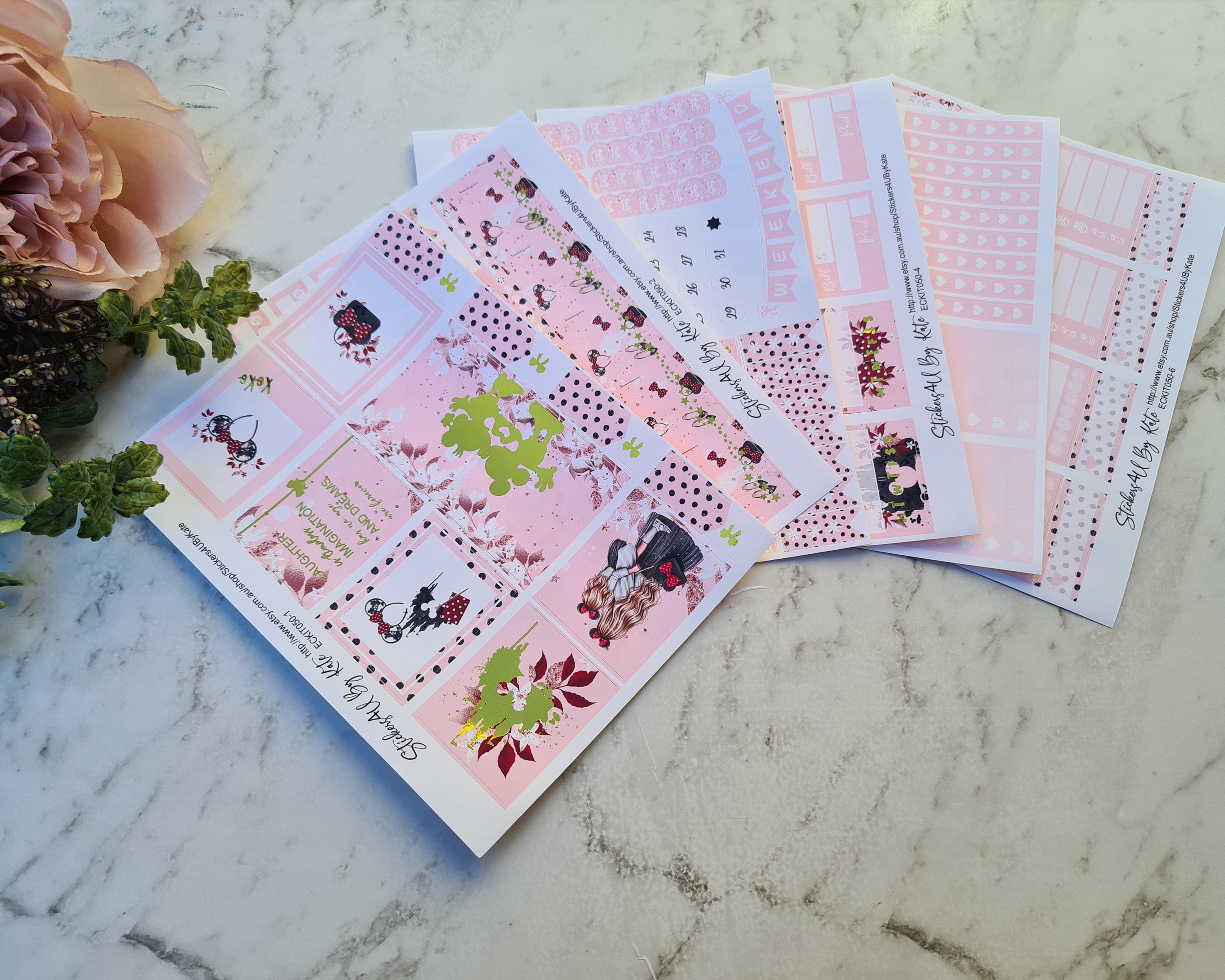 Disney | Foiled Weekly Vertical Planner Stickers Kit | Individual ...