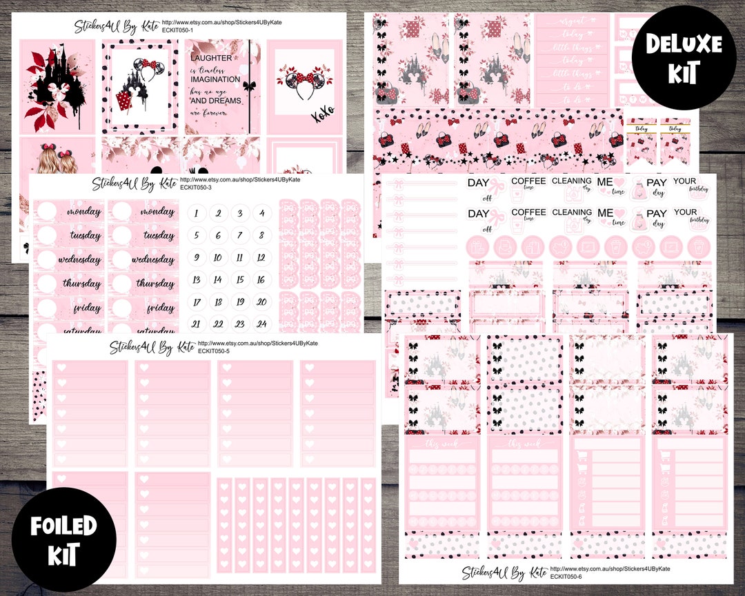 Disney | Foiled Weekly Vertical Planner Stickers Kit | Individual ...