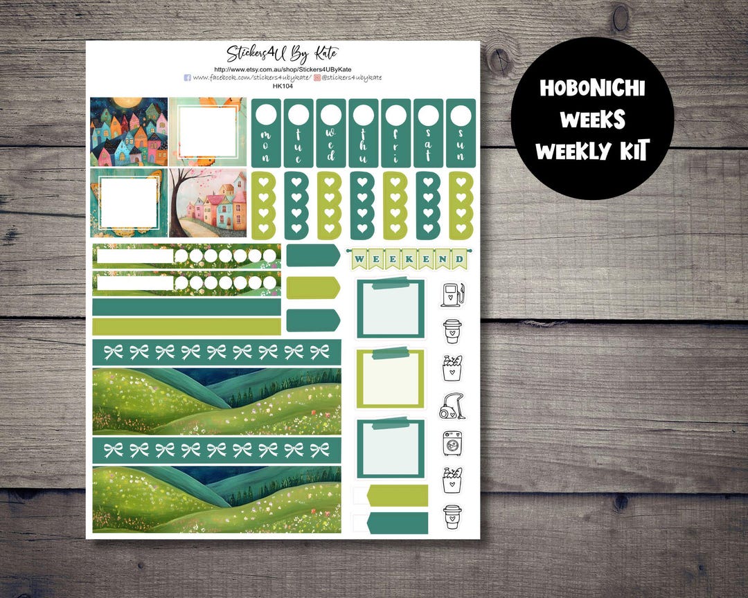 Whimsy Garden Dreams | Hobonichi Weeks Weekly Sticker Kit | Hobonichi ...