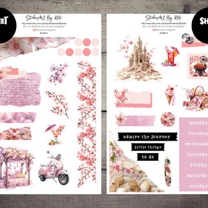 Sakura Summer | Journaling Kit | Planner Sticker Kit | Bullet Journal Stickers | Journal Stickers | Planner Stickers