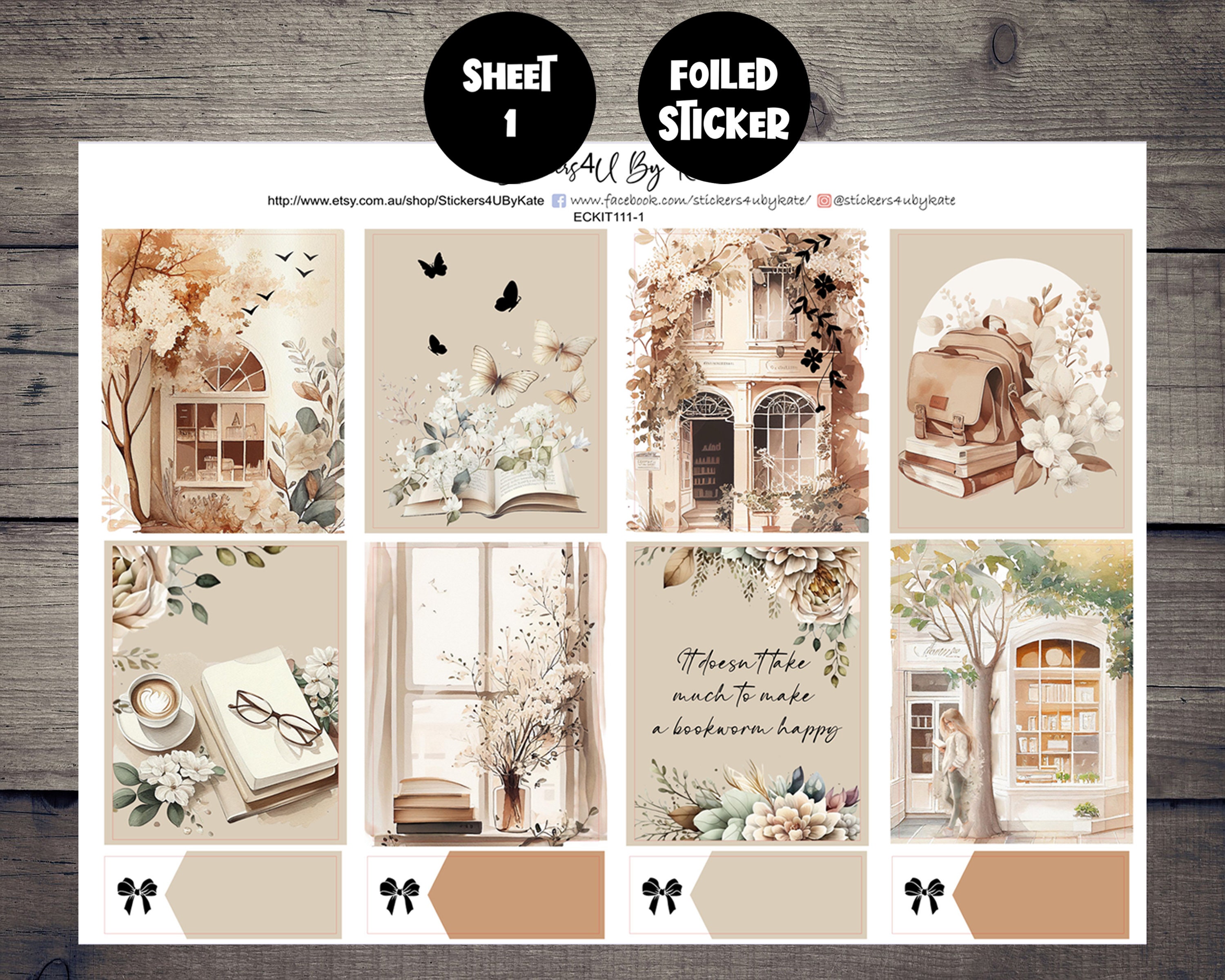 Reading Nerd Foiled Weekly Vertical Planner Stickers Kit - Etsy Australia