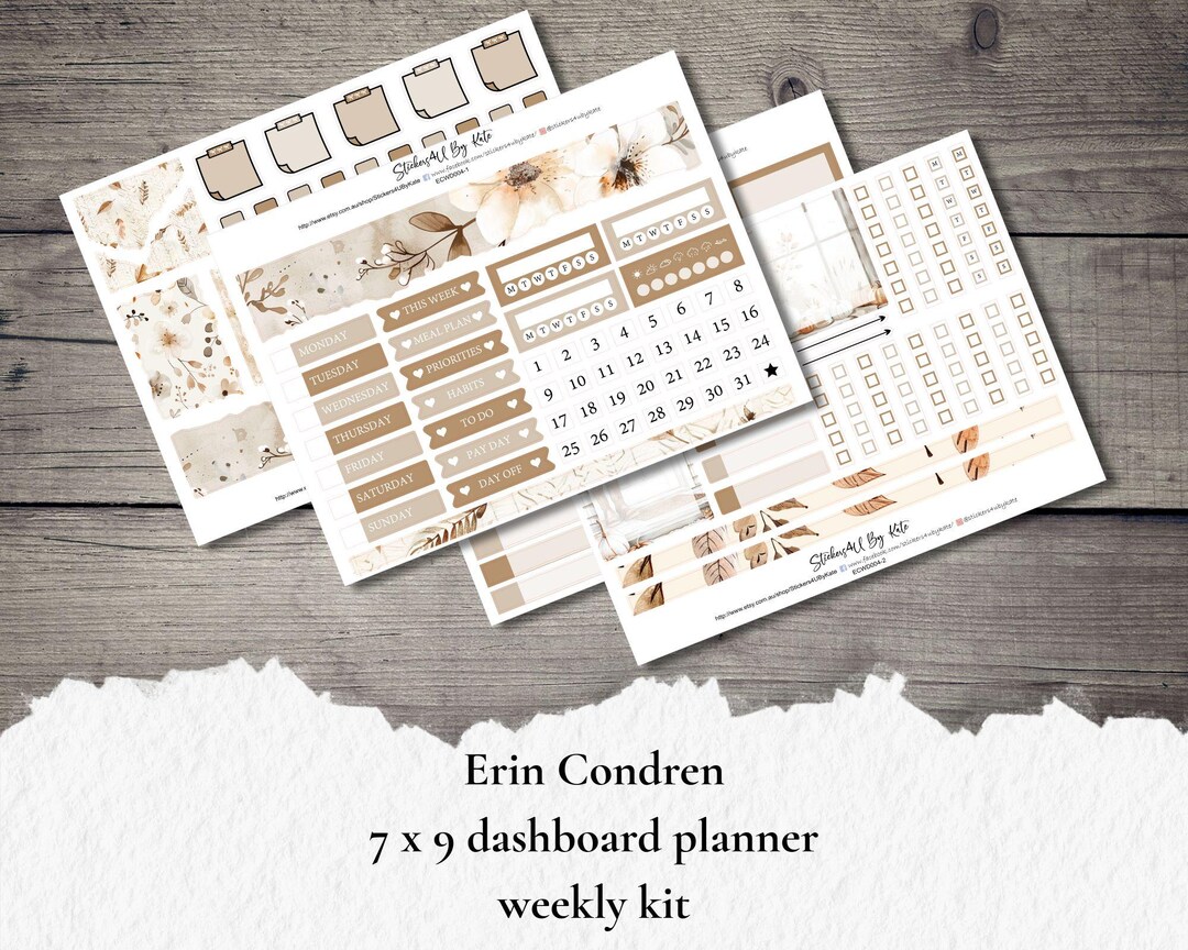 Autumn Glow | Erin Condren 7x9 Dashboard Planner Weekly Kit ...