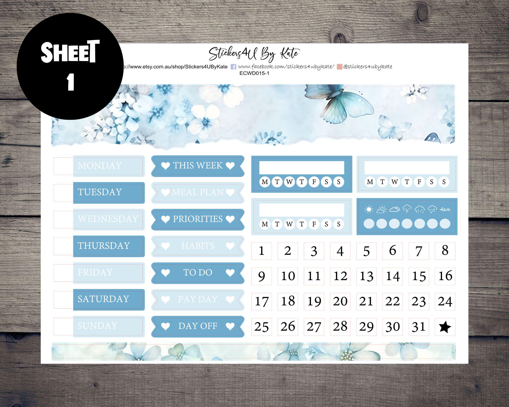 Floral Mist | Erin Condren 7x9 Dashboard Planner Weekly Kit ...