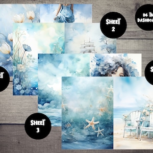 Ocean Lover B6 Traveler Notebook | A6 Traveler Notebook | Personal TN | Pocket TN | TN Dashboard | Travelers Notebook Dashboard