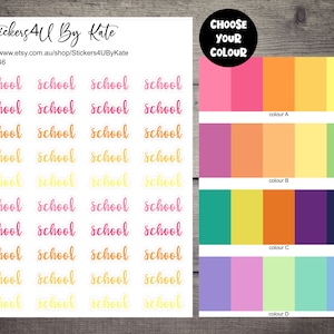 Script Header Aufkleber | Schulschrift Aufkleber | Bullet Journal Sticker - Erin Condren, Kikki-K, Happy Planner und mehr