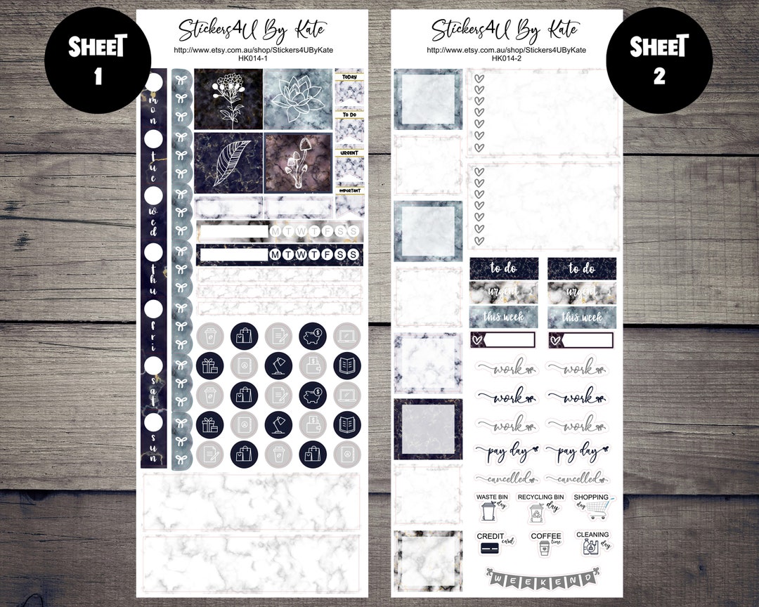 Botanical Floral | Hobonichi Weeks Weekly Sticker Kit | Individual ...