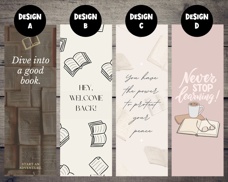 One More Chapter Bookmark Set of 4 | Quality Bookmark & Laminated ...