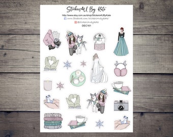 Pastel Winter | Winter Decorative Planner Sticker | Erin Condren, Kikki-K, Happy Planner and More