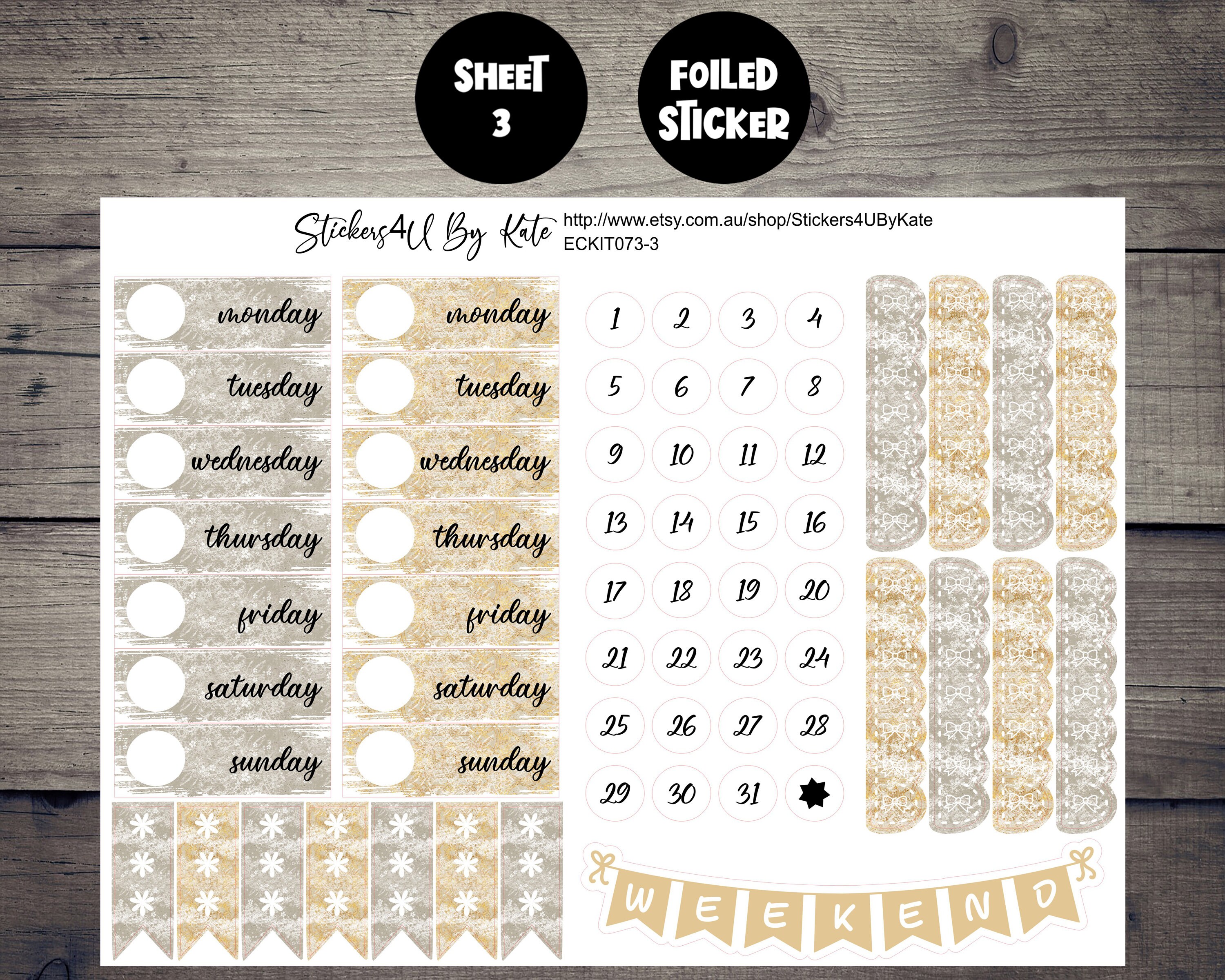 Magic School | Foiled Weekly Vertical Planner Stickers Kit | Individual ...