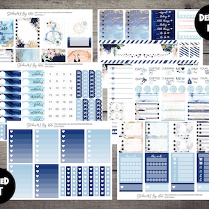 Marina Bloom | Foiled Weekly Vertical Planner Stickers Kit | Individual ...