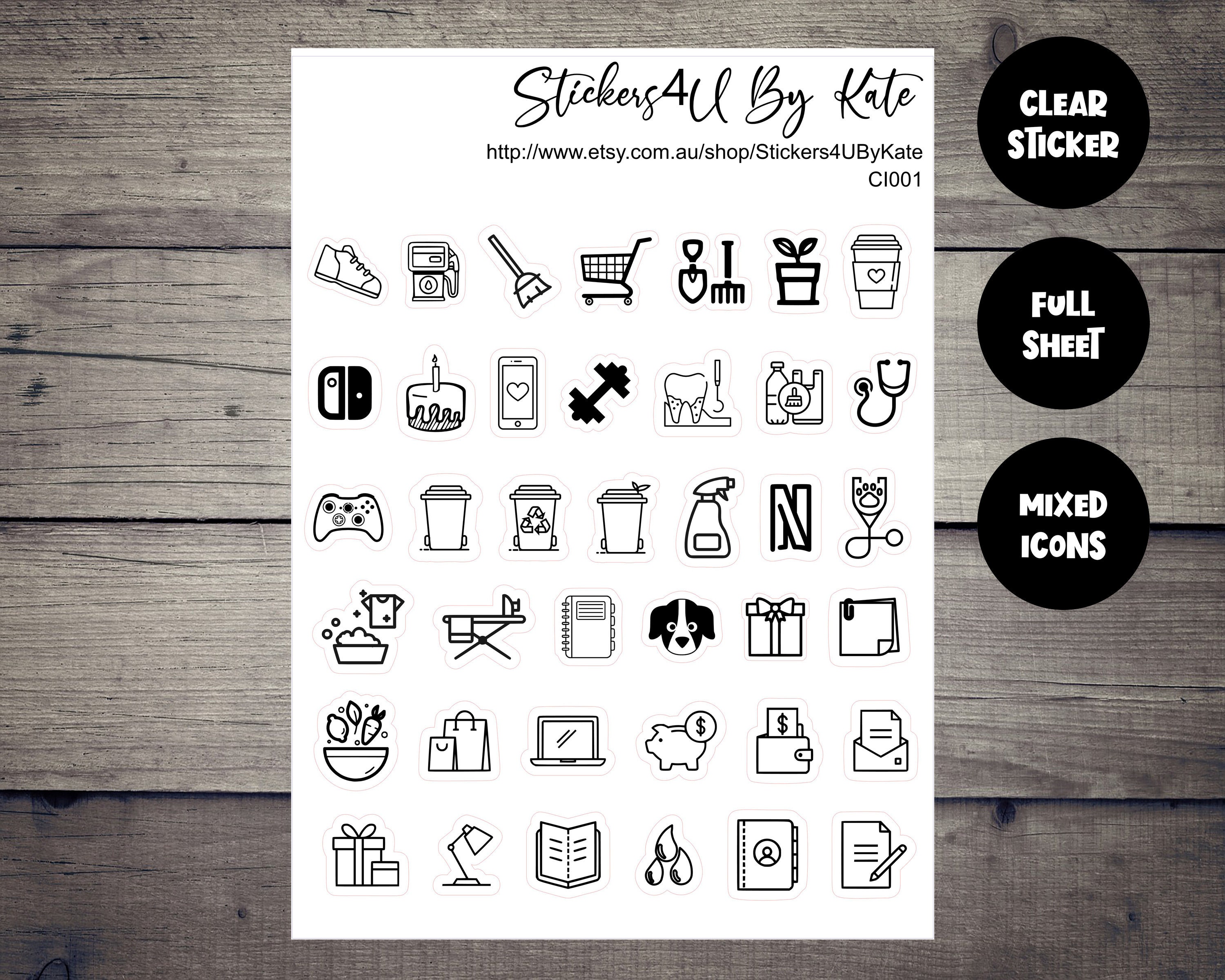 Kroontjes stickers – Patroon stickervellen - * TIP