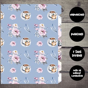 Pastel Peonies | Set of 7 Planner Divider | Planner Index for ring Planners, Journals, Scrapbooking, TNs / Foxy Fix