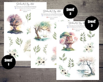 Tree House and Lakefront Swing Collection Decorative Stickers | Erin Condren, Kikki-K, Happy Planner, Bullet Journaling, Bujo and More