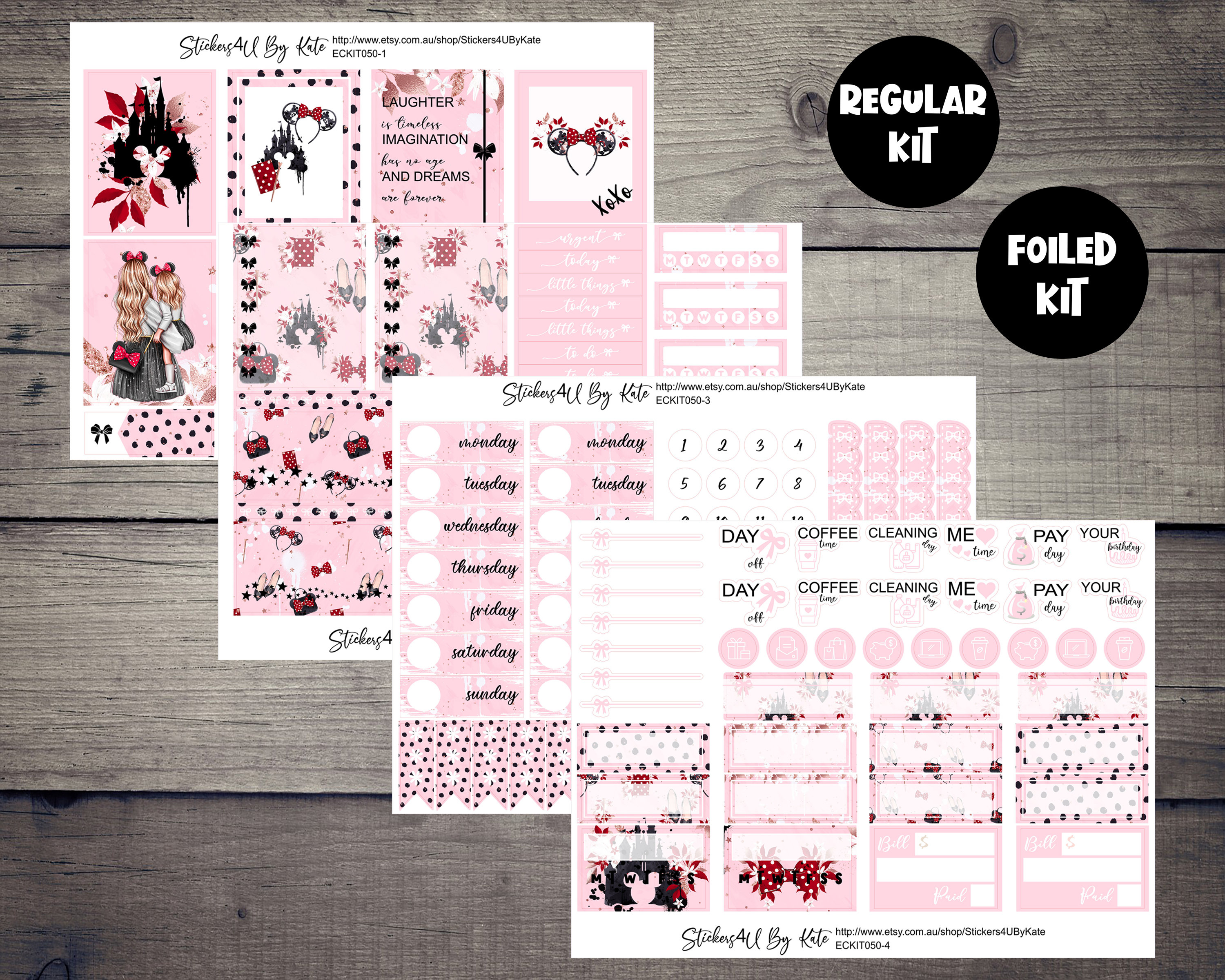 Disney | Foiled Weekly Vertical Planner Stickers Kit | Individual ...