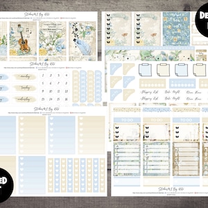 Country Side | Foiled Weekly Vertical Planner Stickers Kit | Individual sheets or full kit | Erin Condren, Kikki-K, H Planner and More