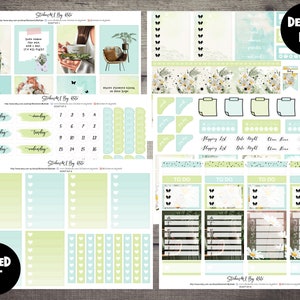 White Spring | Foiled Weekly Vertical Planner Stickers Kit | Individual sheets or full kit | Erin Condren, Kikki-K, H Planner and More