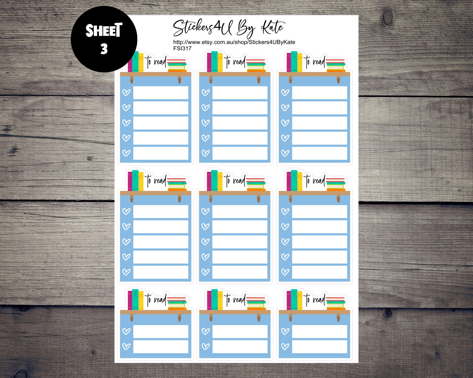 Reading Tracker Sidebar Reading Tracker Sidebar Planner Etsy