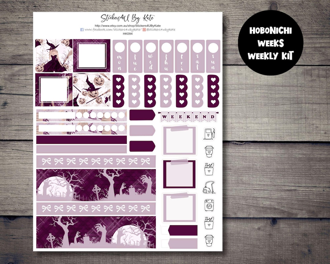 Happy Halloween | Hobonichi Weeks Weekly Sticker Kit | Hobonichi Weeks ...