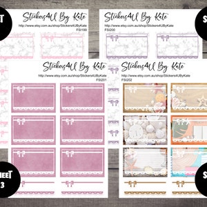 Half Box | Lace and Bow Half Box | Planner Stickers | Erin Condren, Kikki-K, Happy Planner and More