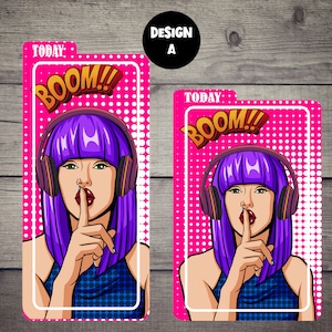 Comic Girl | Hobonichi Pencil Board for Weeks | Original | Bookmark | Pencil Board