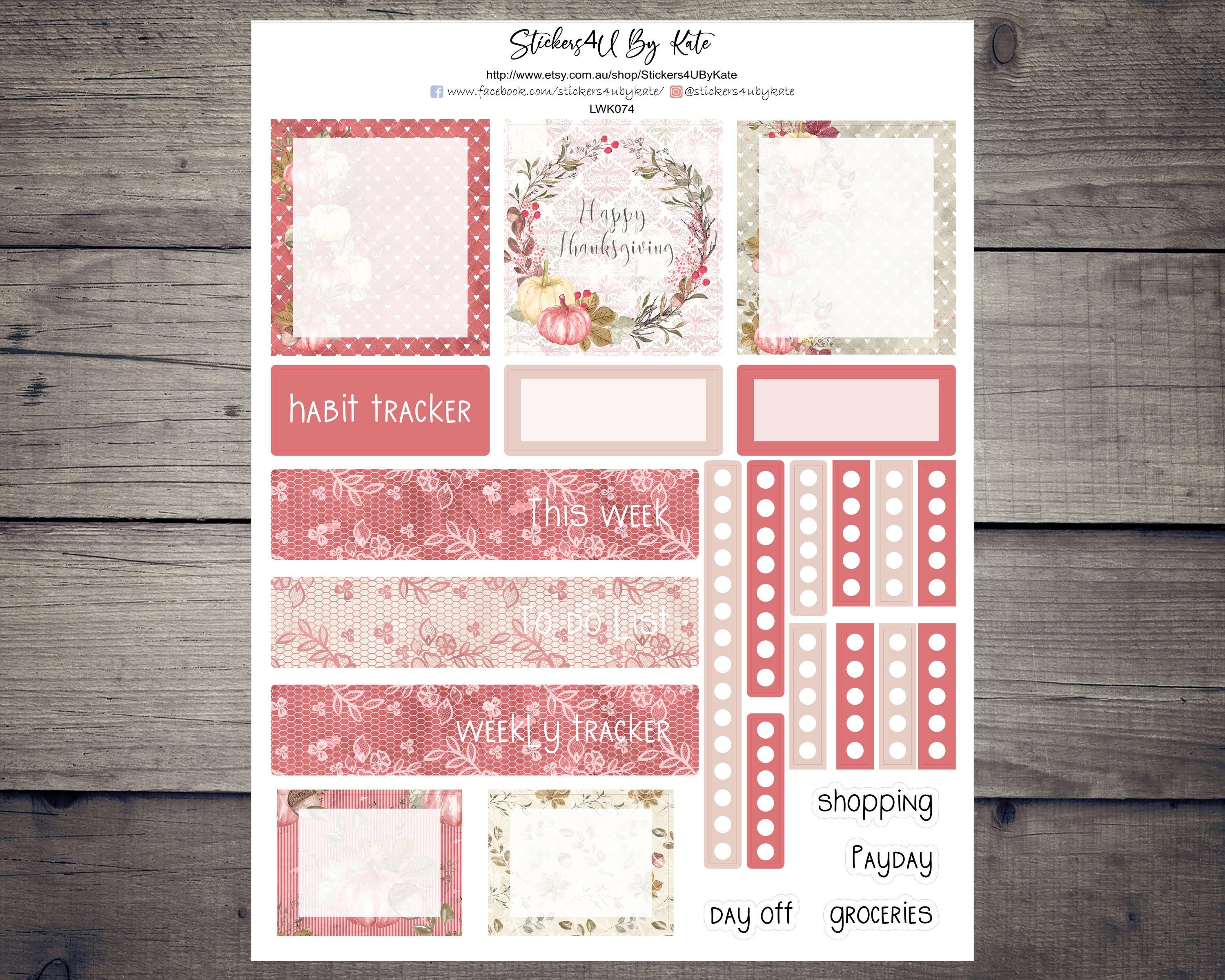 Happy Thanksgiving | Lime and Mortar Weekly Planner Sticker Kit - Etsy, image size:3000x2400