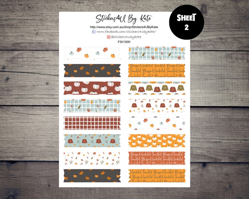 Boho Rainbow Washi Tape Sticker Sheet | Decorative Sticker | Aesthetic ...