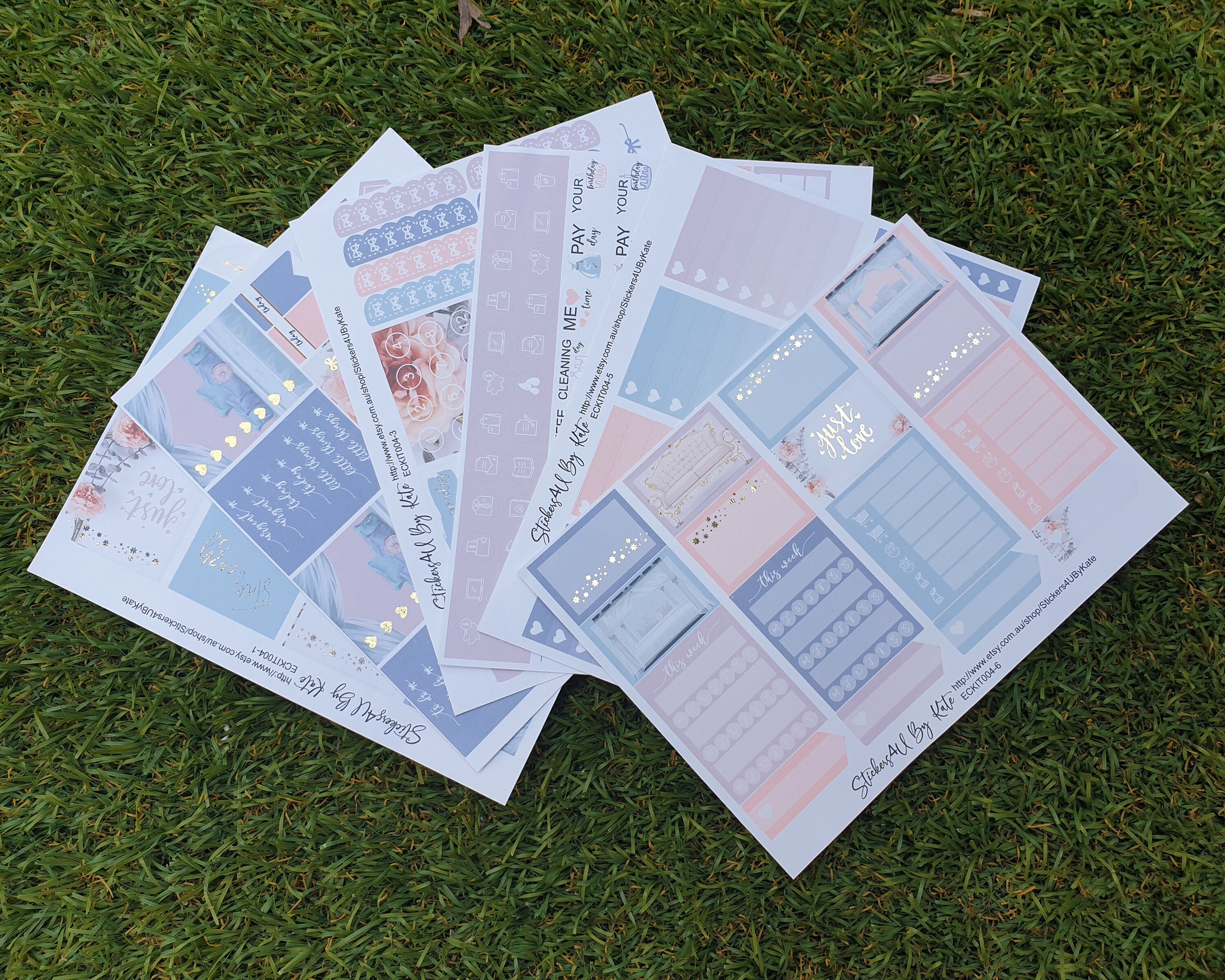 Stay Cozy | Foiled Weekly Vertical Planner Stickers Kit | Individual ...