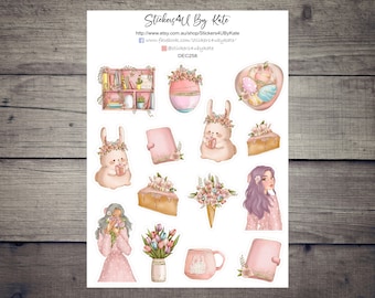 Happy Easter clipart | Easter Decorative Planner Sticker | Erin Condren, Kikki-K, Happy Planner and More