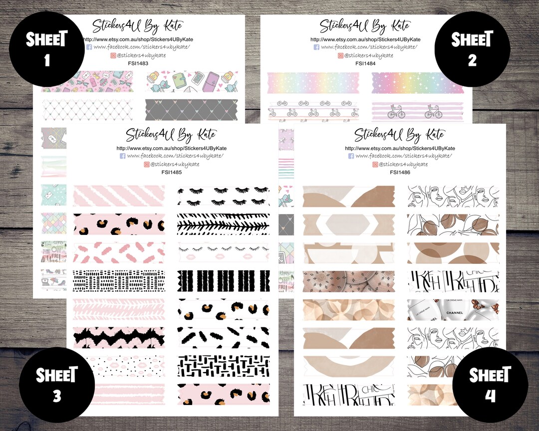 Planner Girl Washi Tape Sticker Sheet | Decorative Sticker | Aesthetic ...