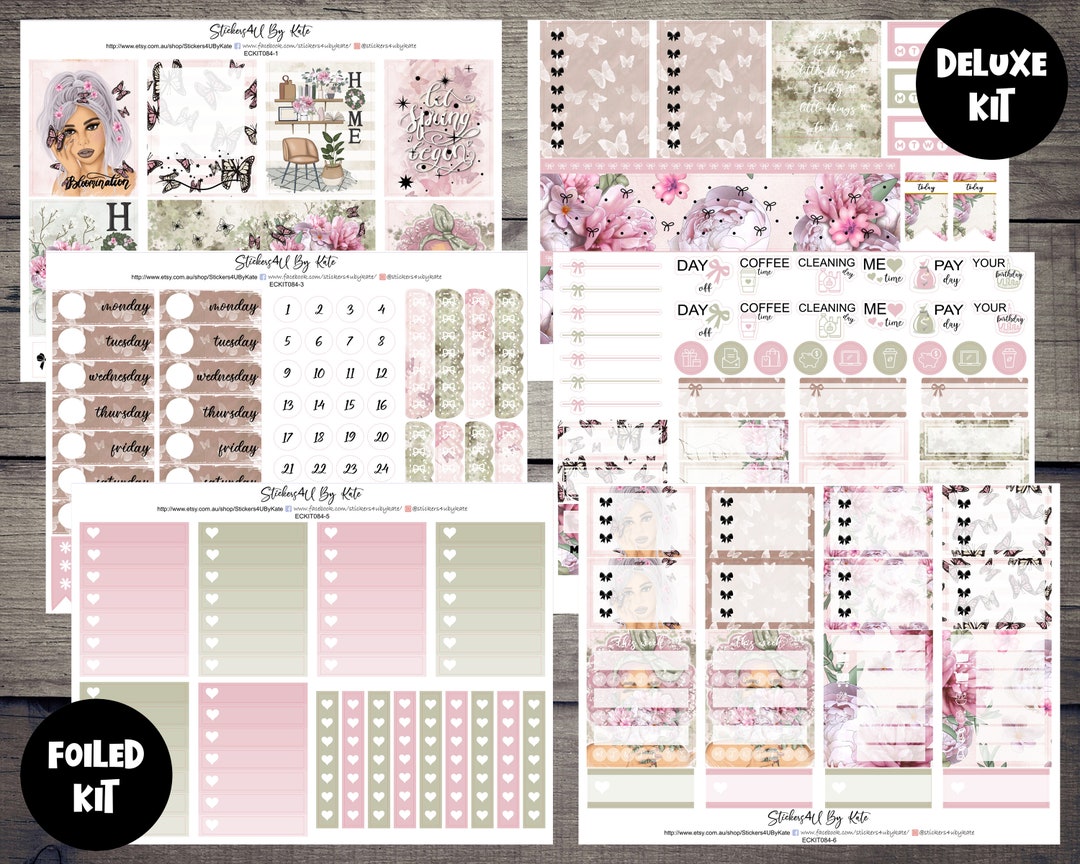 Bloomination | Foiled Weekly Vertical Planner Stickers Kit | Individual ...