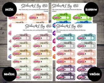 Car Registration | Insurance | Maintenance Due | Pay Reminder Planner Stickers | Erin Condren, Kikki-K, Happy Planner and More