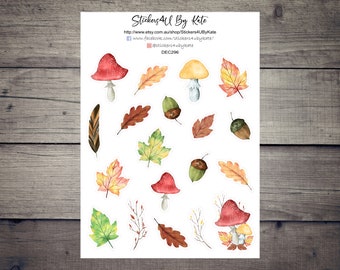 Autumn Leaves clipart | Autumn Leaves Decorative Planner Sticker | Erin Condren, Kikki-K, Happy Planner and More