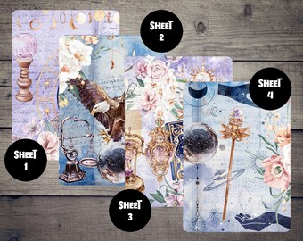 Celestial Floral Vol 1 Planner Dashboard | HP, A5, B6 and Personal Planner Dashboard for ring Planners, Journals, Scrapbooking, TNs/Foxy Fix