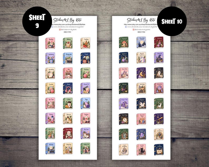 Mini Book Labels Mini Book Cover Stickers | Cute Bookish Planner Stickers | Reading ...