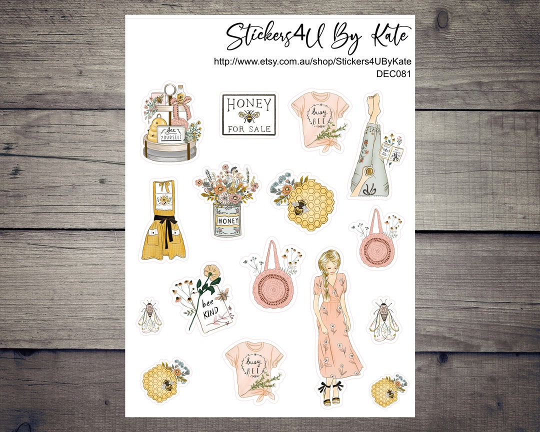 Honey Bee Clipart | Decorative Planner Sticker | Erin Condren, Kikki-k ...