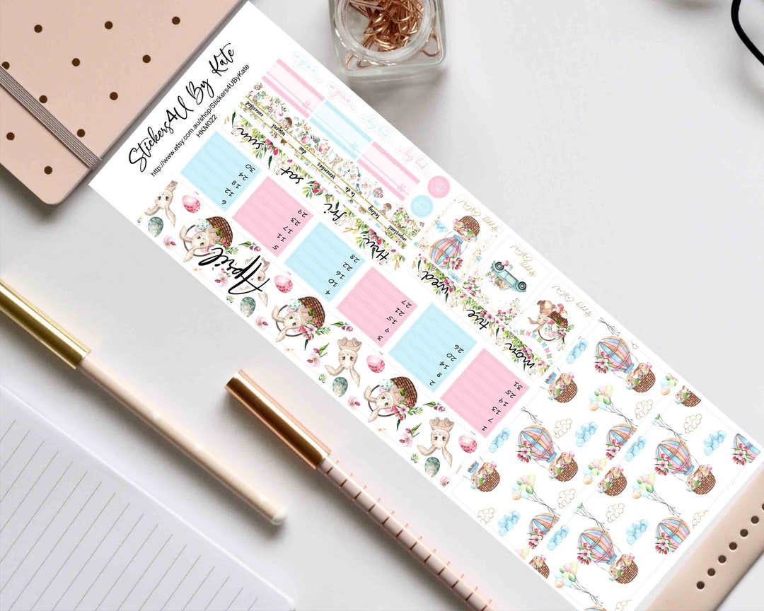 Happy Easter | Hobonichi Weeks Monthly Sticker Kit | Hobonichi Weeks ...