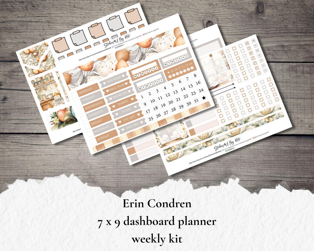 Easter Bliss | Erin Condren 7x9 Dashboard Planner Weekly Kit ...