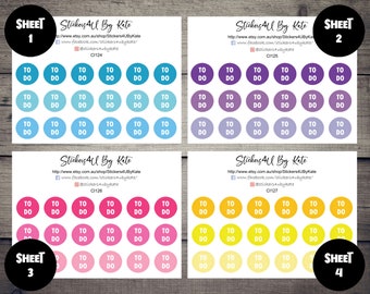 Clear To Do with circle Icon | Transparent Clear Dots | Planner Stickers - Erin Condren, Kikki-K, Happy Planner and More