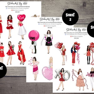 Valentijn meisjes decoratieve stickers | Erin Condren, Kikki-K, Happy Planner en meer