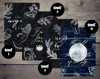 Lunare Mysterious Vol 2 Planner Dashboard | A5, B6 and Personal Planner Dashboard for ring Planners, Journals, Scrapbooking, TNs / Foxy Fix