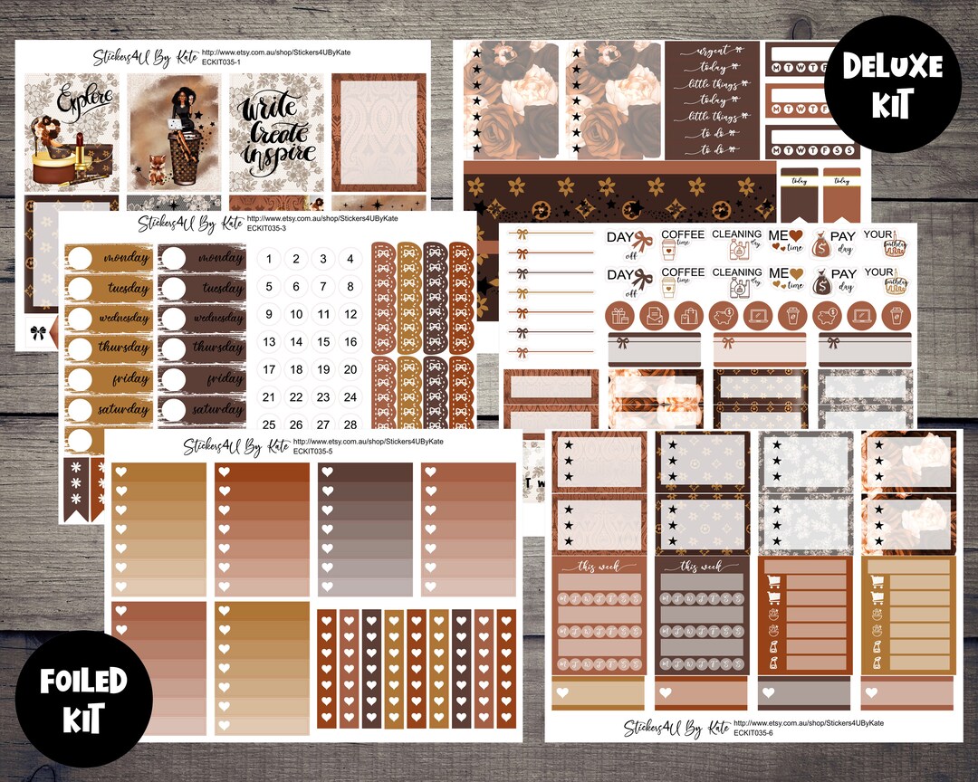 Travel With Style | Foiled Weekly Planner Stickers Kit | Individual ...