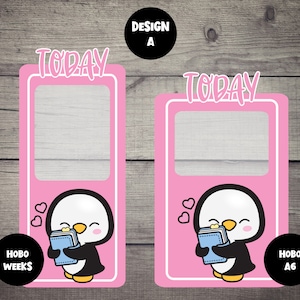 Cute Penguin Hobonichi Pencil Board for Weeks | Original | Bookmark | Pencil Board