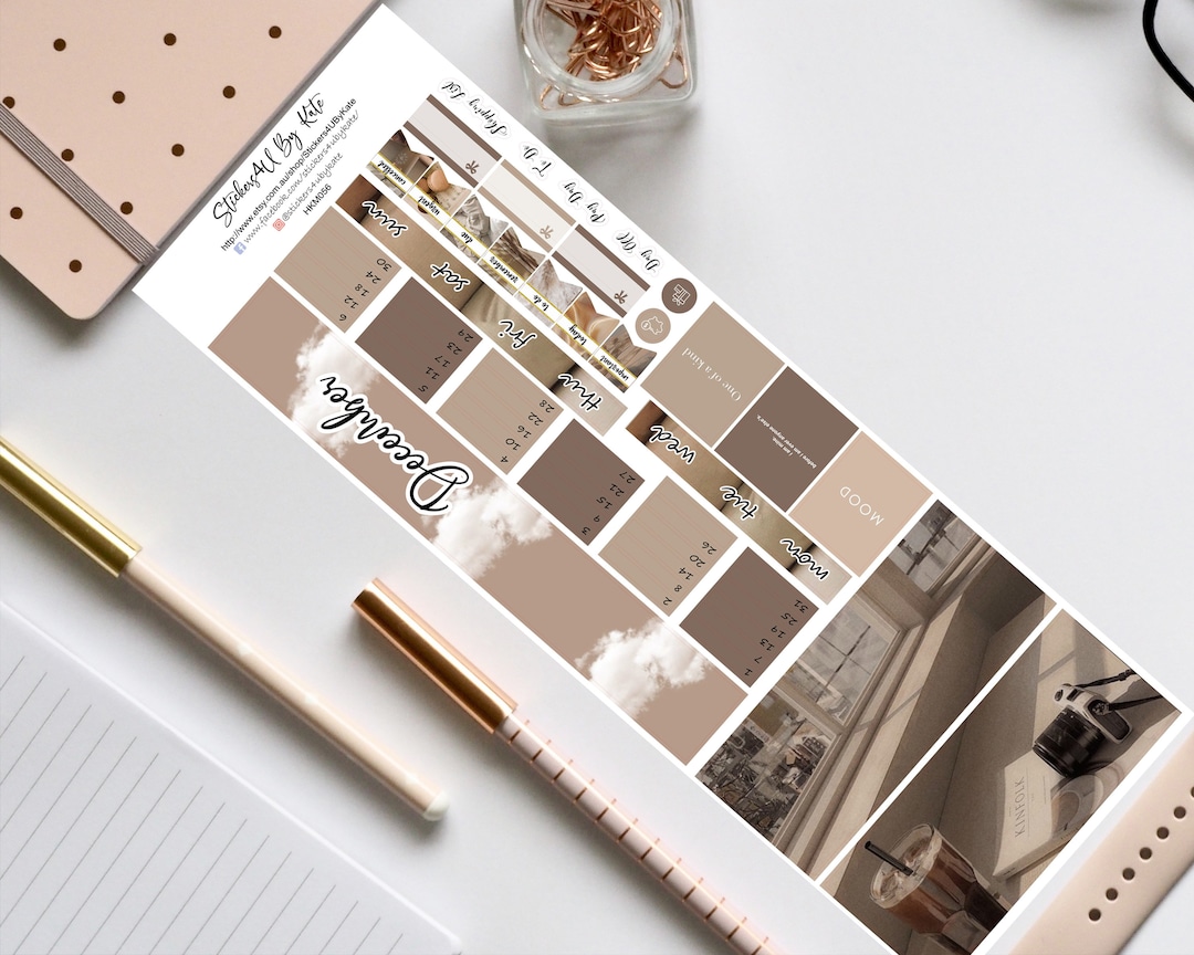 Cozy | Hobonichi Weeks Monthly Sticker Kit | Hobonichi Weeks Planner - Etsy
