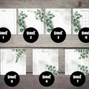 Eucalyptus Task Card Adhesive | Non-Adhesive Cardstock Die Cut | Planners, Journals, Scrapbooking, TNs / Foxy Fix, Traveler's Notebook