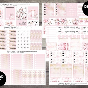 Girl Boss | Foiled Weekly Vertical Planner Stickers Kit | Individual sheets or full kit | Erin Condren, Kikki-K, Happy Planner and More