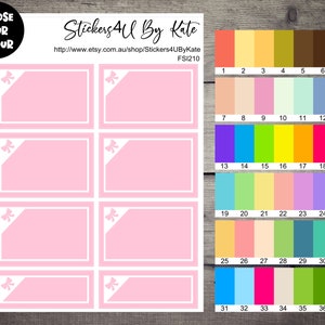 Half Boxes with Bow | Planner Stickers | Erin Condren, Kikki-K, Happy Planner and More